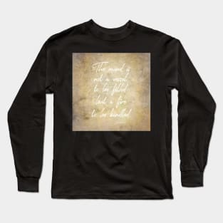 Literary Quote Plutarch Typography Design Long Sleeve T-Shirt